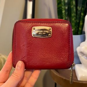 Michael Kors Red Leather Wallet